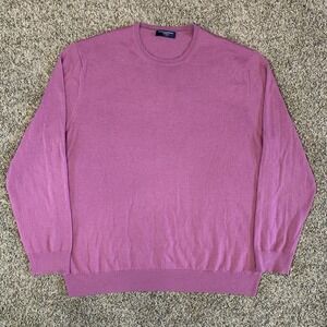 Charles Tyrwhitt Sweater Mens XXL Pink Crew Neck Extra Fine Merino Wool